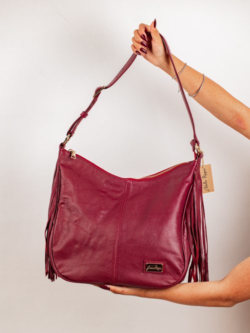 BOLSO HOBO CON FLECOS EN LOS LATERALES