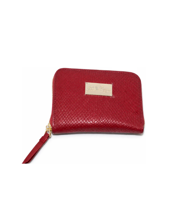 Billetera roja 1 rz BILLETERA CARTUCHERA EN CUERO DE ESTAMPADO