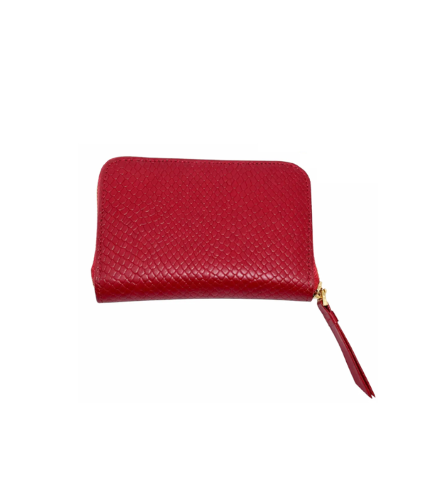 Billetera roja 2 rz BILLETERA CARTUCHERA EN CUERO DE ESTAMPADO