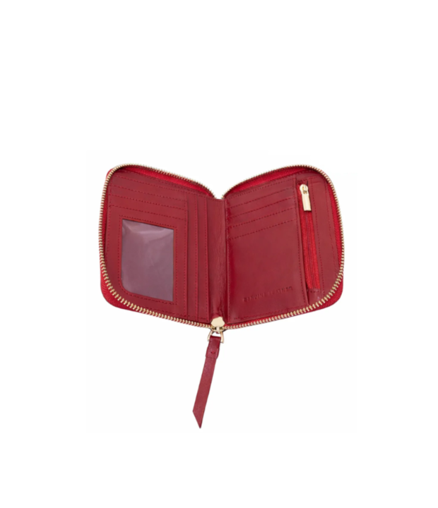 Billetera roja 3 rz BILLETERA CARTUCHERA EN CUERO DE ESTAMPADO