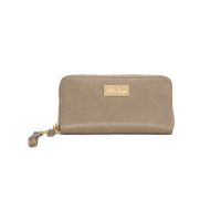 BILLETERA WRISTLET BEIGE TAUPE EN ESTAMPADO VIBORA-MUJER