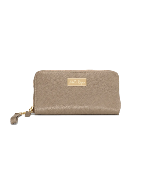 BILLETERA WRISTLET BEIGE TAUPE EN ESTAMPADO VIBORA-MUJER