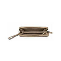 BILLETERA WRISTLET BEIGE TAUPE EN ESTAMPADO VIBORA-MUJER