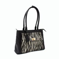 Cartera Zafari Noir Estampado de Zebra