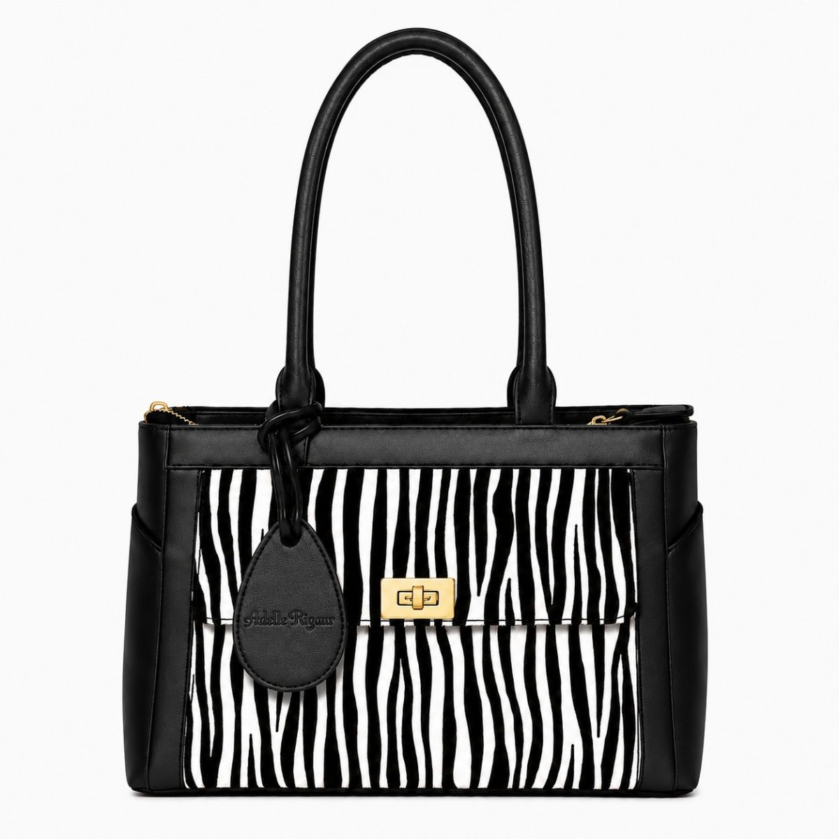 Cartera Zafari Noir Estampado de Zebra
