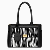 Cartera Zafari Noir Estampado de Zebra