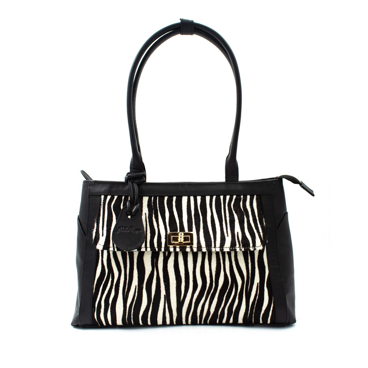 Cartera Zafari Noir Estampado de Zebra