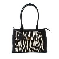Cartera Zafari Noir Estampado de Zebra