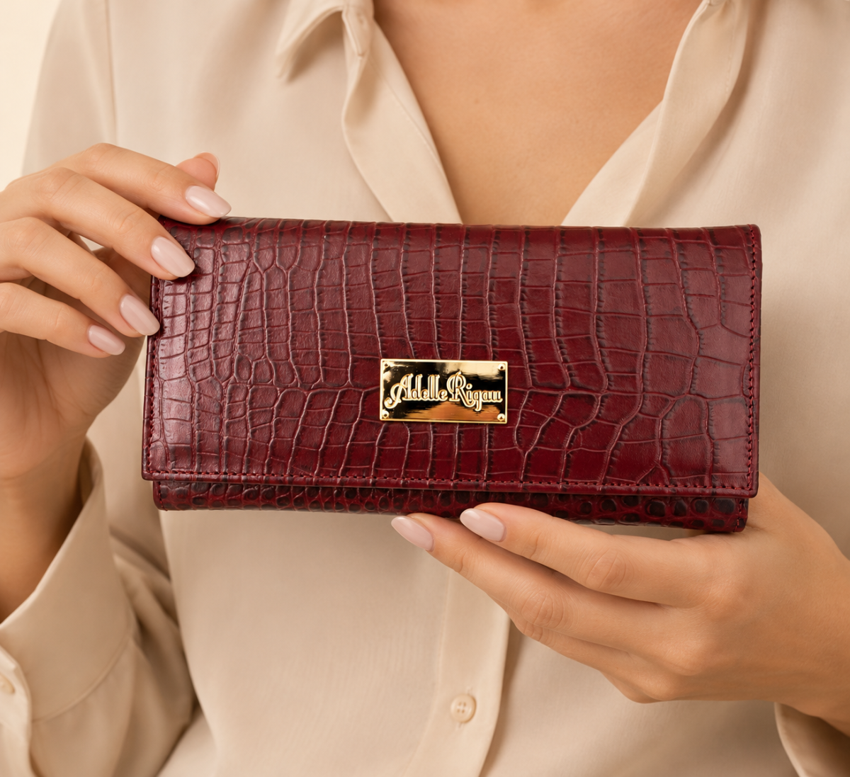 Billetera Elegance Rojo Vino Mujer